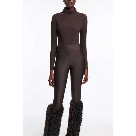 NEW DOROTHEE SCHUMACHER perfect match shirt in black chocolate